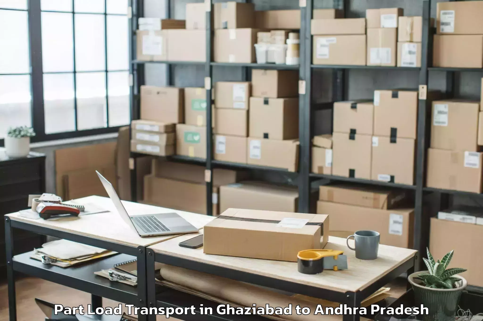 Professional Ghaziabad to Laveru Part Load Transport